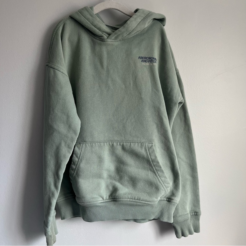 Abercrombie & Fitch Green Hoodie Sweater